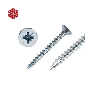 Chất lượng cao ván vít Pozi csk răng cưa chủ đề 4.5x16mm A2 không gỉ Đầu phẳng khai thác vít gỗ