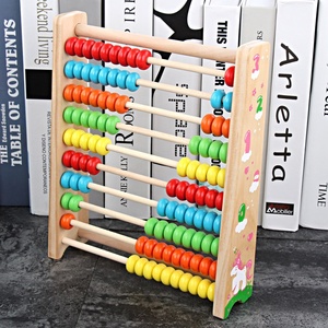 Giocattoli Educativi di Matematica, Abaco in Legno a 10 File, Strumento di Calcolo con Perline <span class=keywords><strong>per</strong></span> l'Apprendimento Precoce dell'Aritmetica <span class=keywords><strong>per</strong></span> <span class=keywords><strong>Bambini</strong></span> - Product Image 2