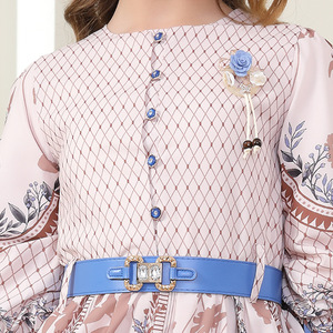 Estate mezza manica retrò stampato ragazze vestono gonne floreali da principessa per bambini mediorientali nuovo fiore floreale da indossare ogni giorno - Product Image 4