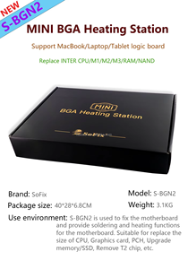 Station de chauffage BGA mini SoFix S-BGN2 pour ordinateur portable <span class=keywords><strong>Macbook</strong></span> <span class=keywords><strong>Pro</strong></span>, <span class=keywords><strong>réparation</strong></span> de la carte mère BGA, machine de <span class=keywords><strong>réparation</strong></span> du processeur - Product Image 6