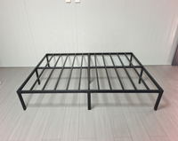 Cadre de lit double noir pour enfants, lit plateforme de luxe taille king