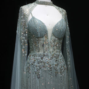 Jancember LSZ142 vestidos de mujer de lentejuelas verdes únicos para fiesta de graduación - Product Image 4