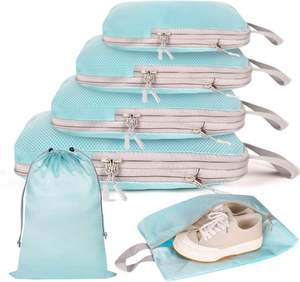 Ensemble de cubes de rangement de voyage personnalisés avec logo, 6 pièces, cubes de compression colorés pour le voyage - Product Image 5