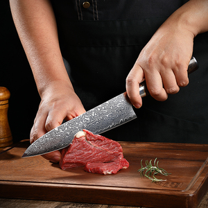 Ensemble de 6 couteaux de cuisine en acier damas 67 couches en acier inoxydable Chef Kiritsuke Santoku <span class=keywords><strong>Nairi</strong></span> Steak Couteau utilitaire - Product Image 3