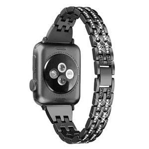 <span class=keywords><strong>Bracelet</strong></span> de montre intelligente en acier inoxydable diamant pour femme pour <span class=keywords><strong>Apple</strong></span> <span class=keywords><strong>Watch</strong></span> 10 8 Ultra 4 5 <span class=keywords><strong>6</strong></span> Iwatch 1 2 3 <span class=keywords><strong>Bracelet</strong></span> 38mm 42mm <span class=keywords><strong>44mm</strong></span> 49mm - Product Image 4