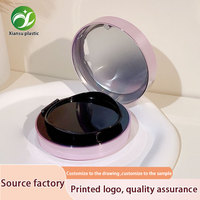 Nouvelle conception d'usine, boîte à coussin d'air portable dégradé violet 15g, étui compact en plastique pour poudre, fermeture magnétique, personnalisation