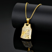 Chicago 23 Hip-hop européen américain Chicago pour No. Collier pendentif en acier inoxydable 23 Jersey, unisexe, stock d'usine