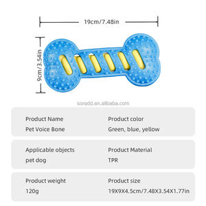 Bâton d'os à mâcher en caoutchouc naturel <span class=keywords><strong>ultra</strong></span> durable <span class=keywords><strong>Jouet</strong></span> pour <span class=keywords><strong>chien</strong></span> Bâtons de meulage résistants aux morsures Mâchoirs agressifs Jouets pour animaux de compagnie sonores - Product Image 3