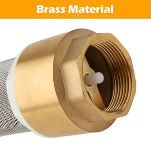 Valvola a pedale manuale in ottone da 1-1/2 pollici DN40 con filtro filtro a maglia valvola di ritegno per acqua olio Gas Media - Product Image 3