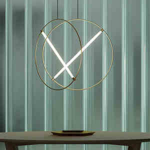 Lampadario Minimalista Post-moderno Creativo, Lampade Sospese Circolari per Ristoranti e <span class=keywords><strong>Negozi</strong></span> di Abbigliamento, Luce Pendente Geometrica per Caffè e Comodini - Product Image 6