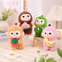 Porte-clés en peluche singe mignon câlinant une banane, breloque de sac à dos, poupée en polyester de haute qualité, accessoires cadeaux unisexe