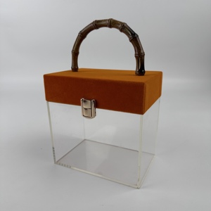 Coffrets cadeaux modernes de mariage en acrylique de poche Présentoir de friandises en gros pour les mariages - Product Image 1