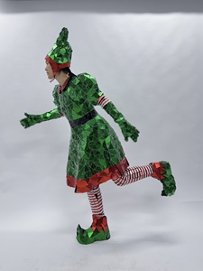 Disfraz <span class=keywords><strong>de</strong></span> Elfo Verde con Espejo <span class=keywords><strong>para</strong></span> Adultos, Hombres y Mujeres, Traje <span class=keywords><strong>de</strong></span> Cosplay, Vestido con Espejo, Ropa <span class=keywords><strong>para</strong></span> Actuaciones <span class=keywords><strong>de</strong></span> Ballet Navideño - Product Image 2