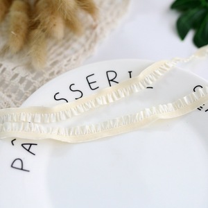 Cinta elástica multicolor de 1 cm con volantes de encaje de un solo borde para lazos para el cabello, ropa infantil y adornos decorativos DIY - Product Image 4