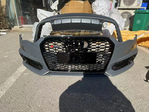 เหมาะสำหรับการอัพเกรดการดัดแปลง A6L ของ <span class=keywords><strong>Audi</strong></span> ชุดตัวถัง RS6ชุดประกอบกันชนหน้ากระจังหน้ารถยนต์ไฟตัดหมอก - Product Image 4