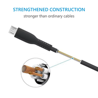 Câble USB-A vers Micro 3A à injection PVC de haute qualité, prix usine, transfert de données haute vitesse, charge rapide pour smartphone