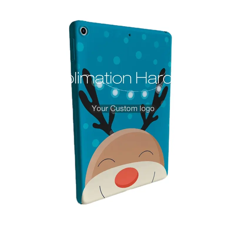 3D Sublimation Personalized Picture Custom Hardshell Merry Christmas Holiday Case for Ipad Tablet Protective