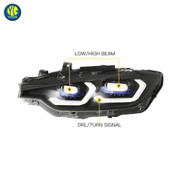 YU GUANG pour BMW Série 3 F30 LCI F35 Phares LED 2013-2018 Blanc Jaune Commutable DRL Amélioration Ikon V2 Phares F30