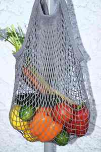 Bolsas de comestibles reutilizables Bolsa de red de algodón, Bolsa de frutas y verduras de Zero Waste Farmer Market, Bolsa de red de compras de malla de cuerda - Product Image 5