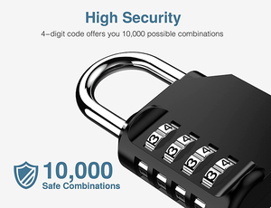 Combination Lock Anti Rust <b>Padlock</b> Set Security <b>Padlock</b> for <b>Gym</b>, Sports, School TSA Lock 4 Digit - Product Image 2