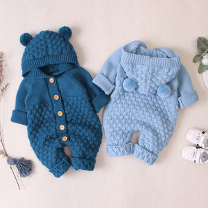 Mono de Punto para Bebé Recién Nacido, Suéter para Niño Pequeño, Ropa de Invierno, Mono con Capucha para Bebé - Product Image 5
