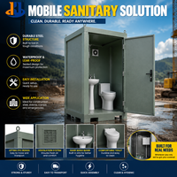 Cabine de toilettes portable, solution sanitaire mobile, unité de toilettes préfabriquée, maison de toilettes modulaire, chantier, camp, événement