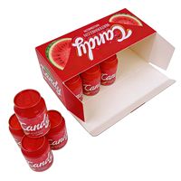 3,5g Transparante PET-plastic potje |   100ml verpakking met doos, holografisch label in één kleur voor snoep, snacks en koekjes, vochtbestendig