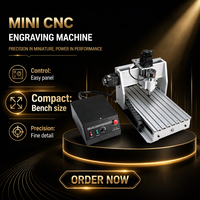 Machine de fraisage CNC de bureau pour petites entreprises, moteur à broche unique pour acier, aluminium, 3020, 3040, 6040, outils 3D DIY pour le bois