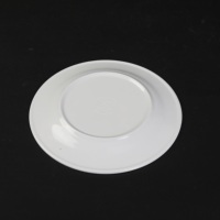 Plats de dîner réutilisables ronds blancs classiques Assiettes de mariage en plastique mélamine avec logo personnalisé Assiette à manger