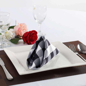 ผ้าเช็ดปากลายตารางหมากรุกโพลีเอสเตอร์พิมพ์ลายสำหรับงานเลี้ยงงานแต่งงานงานปาร์ตี้ผลิตจากผ้าฝ้ายลายสก๊อตสีเขียวแบบแฮนด์เมด - Product Image 1