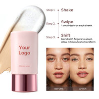 Fond de teint liquide teinté CC à changement de couleur, fond de teint ajustable en fonction de la température, marque privée