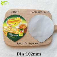 Couvercle en papier thermoscellable avec feuille d'aluminium pour boîte de nouilles instantanées et plateau à pâtes, logo personnalisé, vente en gros en vrac