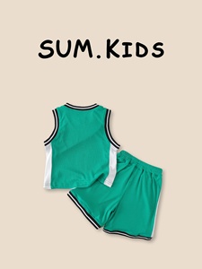 Ensemble gilet sans manches et short pour enfants, nouvelle collection été 2026, <span class=keywords><strong>tenue</strong></span> de basketball imprimée pour jeunes enfants, respirant et décontracté - Product Image 2