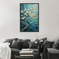 Peinture à l'huile florale 3D à texture épaisse 100% peinte à la main, art mural abstrait moderne, magnolia, toile pour décoration de salon
