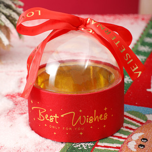 <span class=keywords><strong>2025</strong></span> trong suốt <span class=keywords><strong>Acrylic</strong></span> thời gian bóng Hộp Quà Tặng riêng biệt tròn xi lanh cứng nhắc ruy băng Giáng sinh tay Hộp quà tặng bao bì - Product Image 1