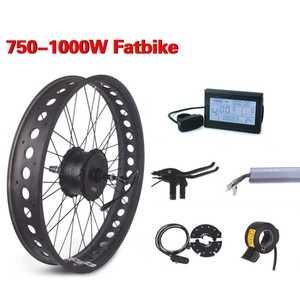 Kit de Conversión de Motor para Bicicleta Eléctrica, Neumático Grueso, 48v 1500w 2000w, Rueda Trasera/Delantera de 20'', 24'', 26'', Kit para Neumáticos Gruesos - Product Image 1