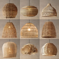 Lampe suspendue en bois JYLIGHTING, éclairage rétro pour la maison, lustre tissé, rotin en bambou fait à la main, bois moderne