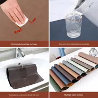 Set de table carré isolant en cuir double face à motif vachette, style moderne et simple, pour tasses à thé, usage domestique, style occidental