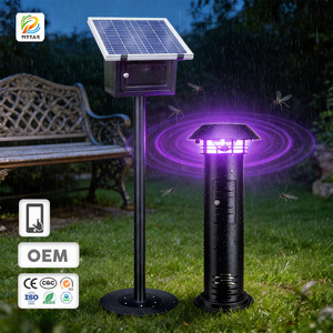 Pittar Solar Mosquito Killer <b>Lamp</b> Outdoor Garden Pest <b>Control</b> Rechargeable UV Light Trap With App <b>Remote</b> <b>Control</b> - Product Image 1
