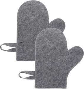 Chapeau de sauna en feutre de laine écologique, gants, tapis - Accessoires de bain et de douche, cadeau - Product Image 4
