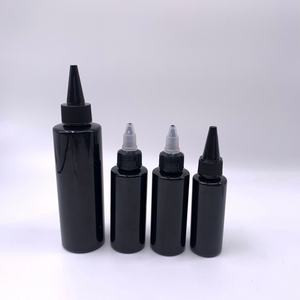 ขวดพลาสติกบีบได้แบบนิ่มสีดำ HDPE ทรงกระบอกพร้อมฝาหยด ป้องกันแสง สำหรับกาว พิมพ์สกรีนได้ - Product Image 1