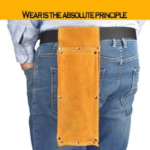 High Quality Fire Proof Heat Resistant Genuine Leather American Style Double Tier Welding Electrode Tool Storage Bag - Product Image 6