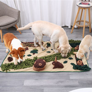 Tapis de reniflement en polaire de grande taille respirant interactif Slow Food Dog Nosework Mats Forest Design Pet Feeding Sniffing Mat - Product Image 6