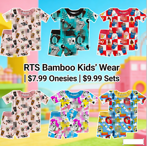 طقم ملابس صيفي للأطفال من قطعتين W1065 كوزي 2026 جاهز للشحن، مصنوع من القطن والسباندكس، بتصميم شخصيات كرتونية، مضاد للبكتيريا، غير رسمي، باللون الوردي - Product Image 4