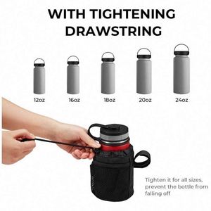 Échantillon Gratuit : Support de Bouteille d'Eau pour Vélo à 4 Sangles avec Boucle de Serrage, Porte-Gobelet de Guidon de Vélo avec Filet - Product Image 3