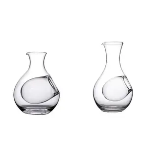 Commercio all'ingrosso della fabbrica 300ML 420ML ad alto isolamento doppia stanza bottiglia di vetro di ghiaccio whisky caffè sake bottiglia decanter