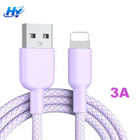 Cable de Carga Rápida 3A PD USB-L de 1m/2m/3m, Cable de Datos Trenzado de Nailon para Teléfono Móvil, Laptop, Banco de Energía, Cámara, Impresora