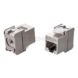 Hệ thống cáp mạng 180 độ FTP che chắn RJ45 8P8C CAT 6A Keystone Jack với bụi che - Product Image 2