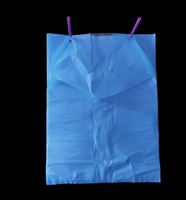 Sac de rangement en plastique bleu facile à ouvrir avec tube en plastique pour l'emballage alimentaire
