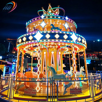 Atracción de Feria: Carrusel de Caballos Personalizado para Exteriores, Equipo de Parque de Atracciones para Niños, Carrusel en Venta